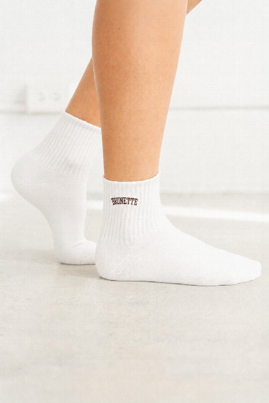 Brunette Crew Socks
